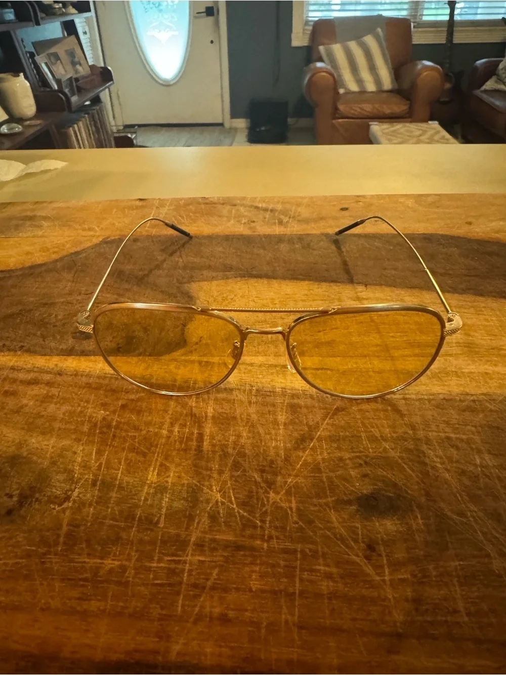 Extremely Rare Oliver Peoples Takumi TK-3 Sunglasses in Brushed Gold Sz 53